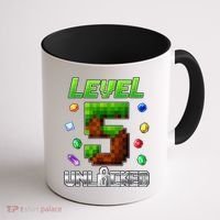 Birthday Boy Level 5 Unlocked 5th Birthday Game Pixel Coffee Mug thumb 1