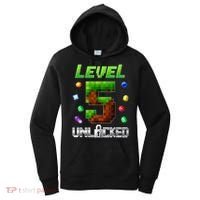Birthday Boy Level 5 Unlocked 5th Birthday Game Pixel Women's Hoodie thumb 0