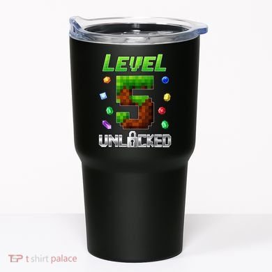 Birthday Boy Level 5 Unlocked 5th Birthday Game Pixel Tumbler
