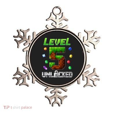 Birthday Boy Level 5 Unlocked 5th Birthday Game Pixel Ornament