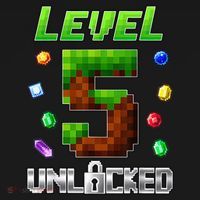 Birthday Boy Level 5 Unlocked 5th Birthday Game Pixel Kids Long Sleeve Shirt thumb 2