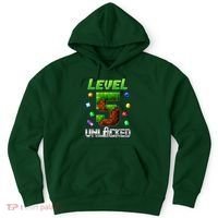 Birthday Boy Level 5 Unlocked 5th Birthday Game Pixel Hoodie thumb 0