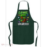Birthday Boy Level 5 Unlocked 5th Birthday Game Pixel Apron thumb 0