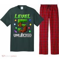 Birthday Boy Level 5 Unlocked 5th Birthday Game Pixel Pajama Set thumb 0