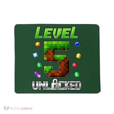 Birthday Boy Level 5 Unlocked 5th Birthday Game Pixel Mousepad
