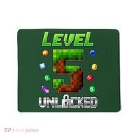 Birthday Boy Level 5 Unlocked 5th Birthday Game Pixel Mousepad thumb 0