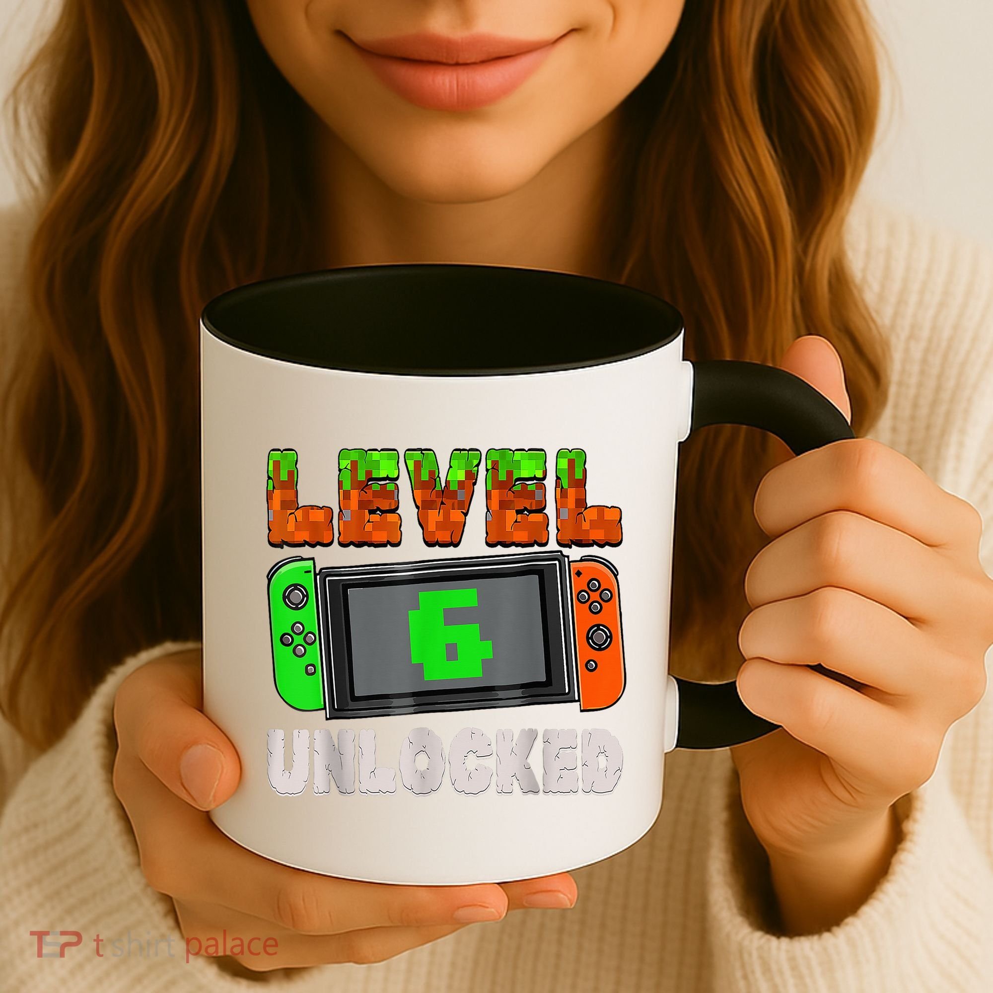 Birthday Boy Level 6 Unlocked 6th Birthday Game Pixel Coffee Mug