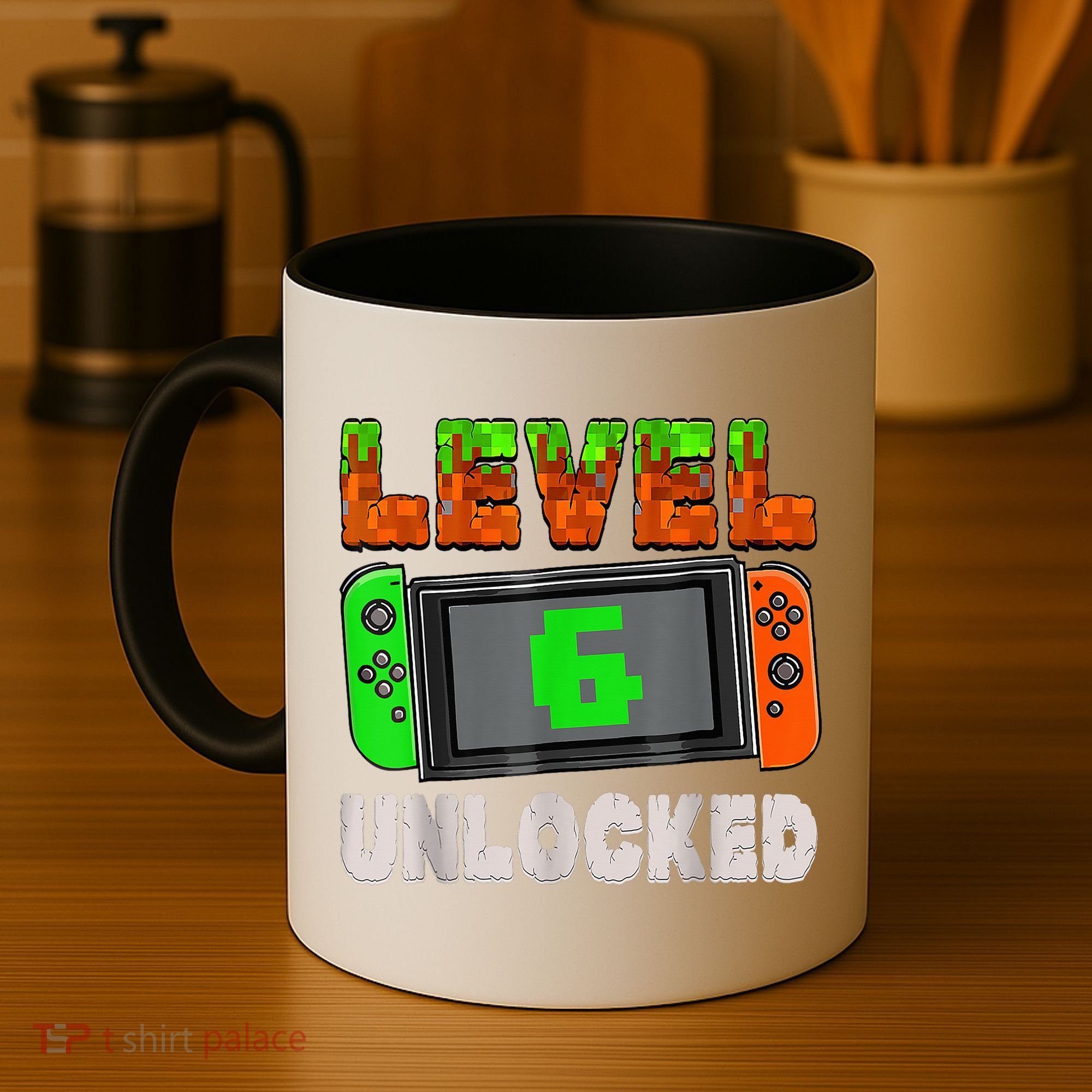 Birthday Boy Level 6 Unlocked 6th Birthday Game Pixel Coffee Mug