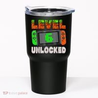Birthday Boy Level 6 Unlocked 6th Birthday Game Pixel Tumbler thumb 0