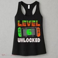 Birthday Boy Level 6 Unlocked 6th Birthday Game Pixel Women's Tank Top thumb 3