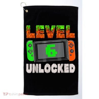 Birthday Boy Level 6 Unlocked 6th Birthday Game Pixel Golf Towel