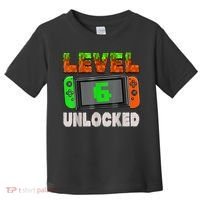 Birthday Boy Level 6 Unlocked 6th Birthday Game Pixel Toddler T-Shirt thumb 0