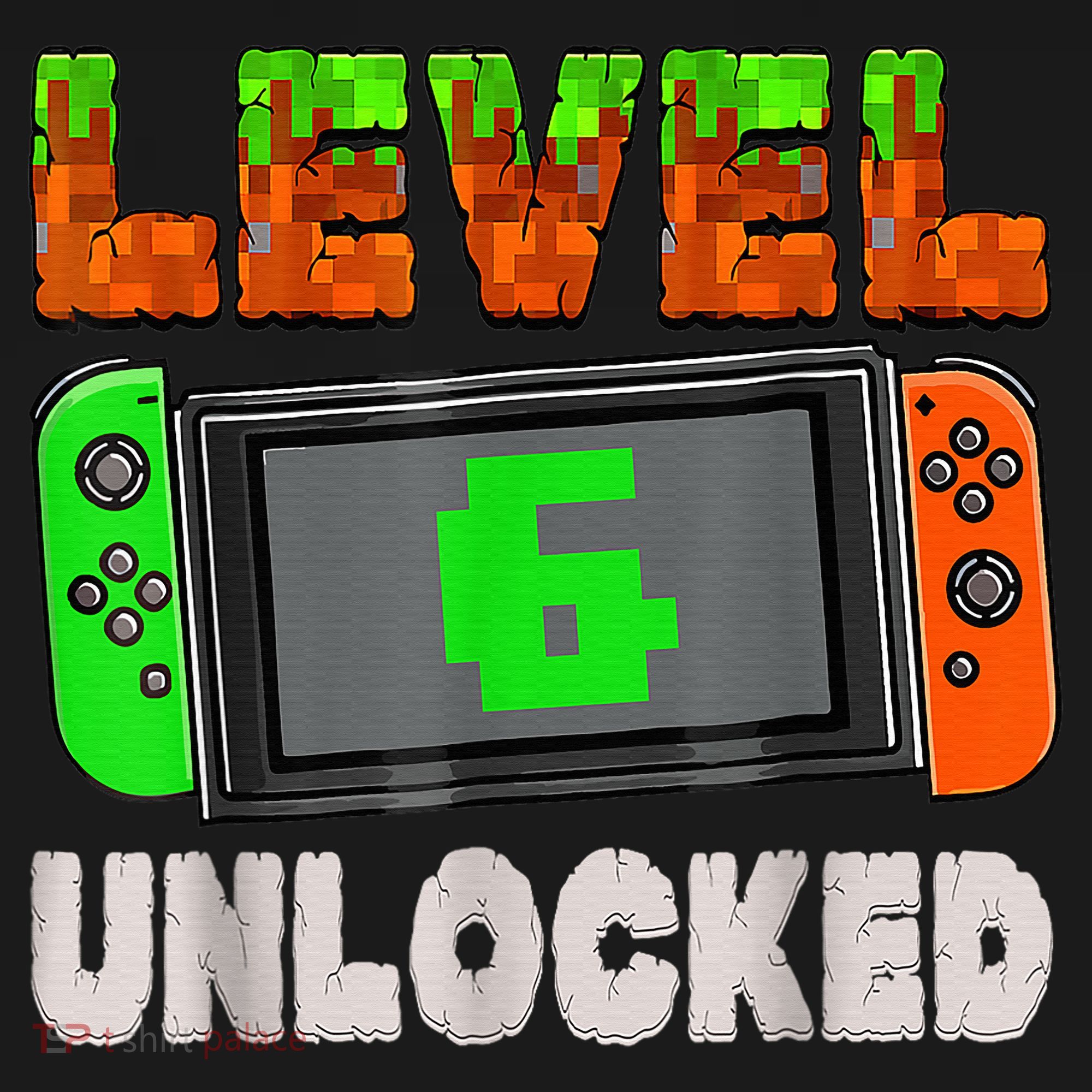 Birthday Boy Level 6 Unlocked 6th Birthday Game Pixel Toddler T-Shirt