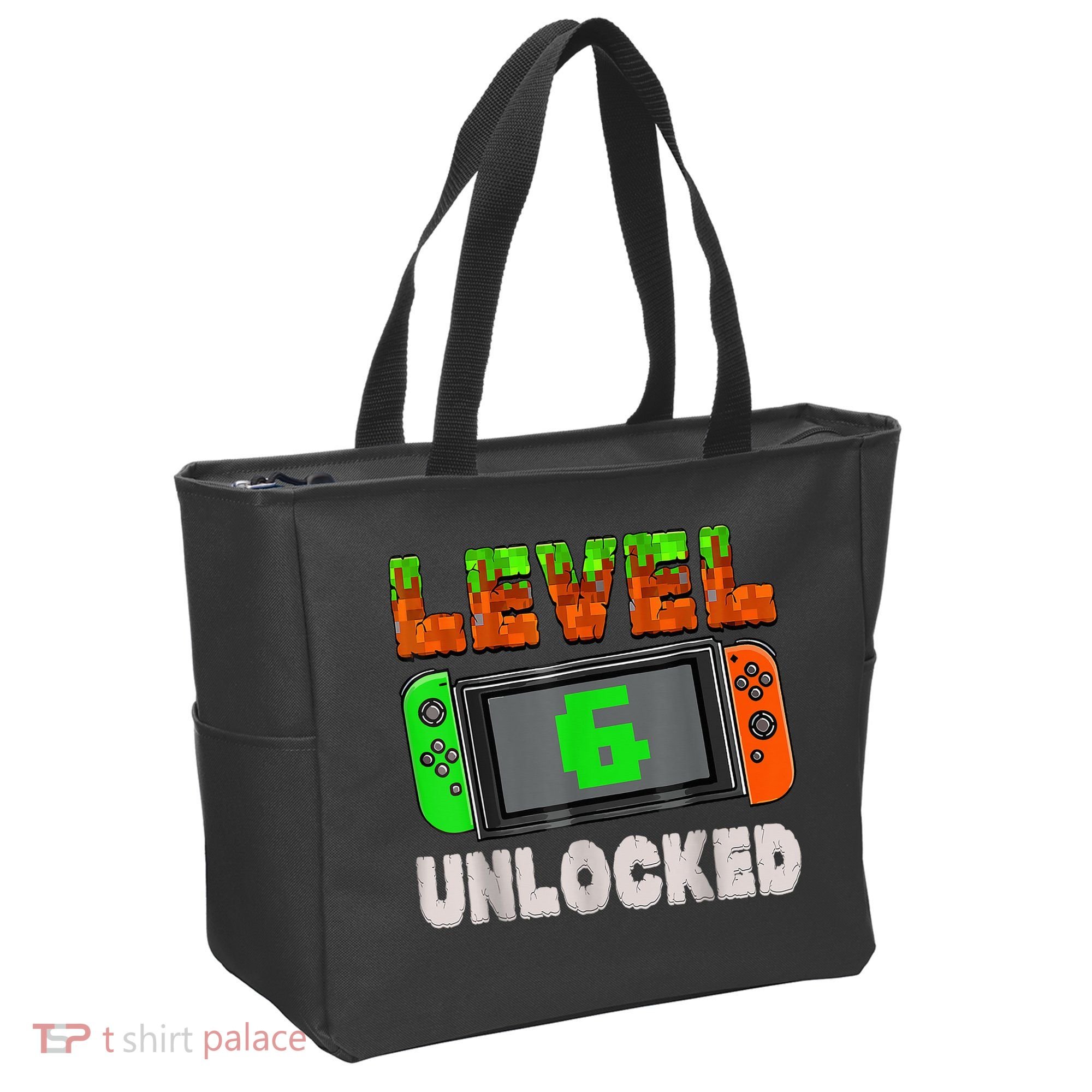 Birthday Boy Level 6 Unlocked 6th Birthday Game Pixel Tote Bag