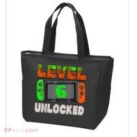 Birthday Boy Level 6 Unlocked 6th Birthday Game Pixel Tote Bag thumb 3