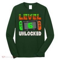 Birthday Boy Level 6 Unlocked 6th Birthday Game Pixel Long Sleeve Shirt thumb 0