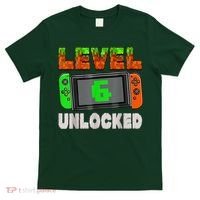 Birthday Boy Level 6 Unlocked 6th Birthday Game Pixel T-Shirt thumb 0