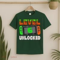 Birthday Boy Level 6 Unlocked 6th Birthday Game Pixel T-Shirt thumb 2