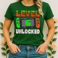 Birthday Boy Level 6 Unlocked 6th Birthday Game Pixel Women's T-Shirt thumb 2