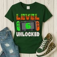 Birthday Boy Level 6 Unlocked 6th Birthday Game Pixel Women's T-Shirt thumb 3