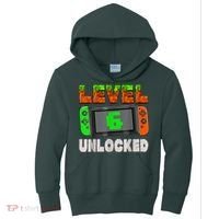 Birthday Boy Level 6 Unlocked 6th Birthday Game Pixel Kids Hoodie thumb 0