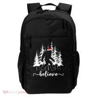 Believe Bigfoot Light Santa Squatch Christmas Tree Pajamas Backpack thumb 0
