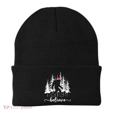 Believe Bigfoot Light Santa Squatch Christmas Tree Pajamas Beanie