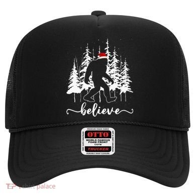 Believe Bigfoot Light Santa Squatch Christmas Tree Pajamas Hat