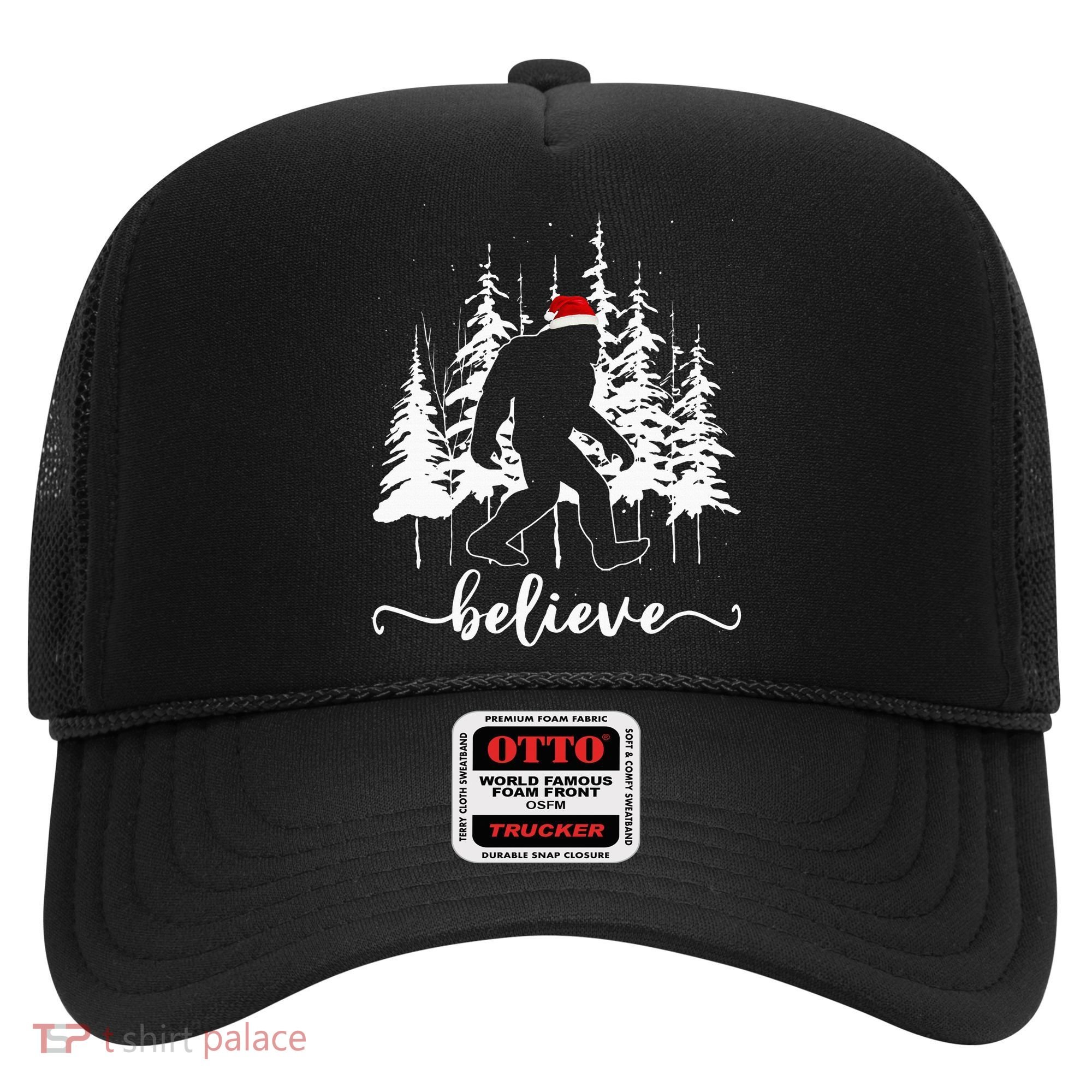 Believe Bigfoot Light Santa Squatch Christmas Tree Pajamas Hat