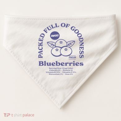 Blueberries USA-Made Doggie Bandana
