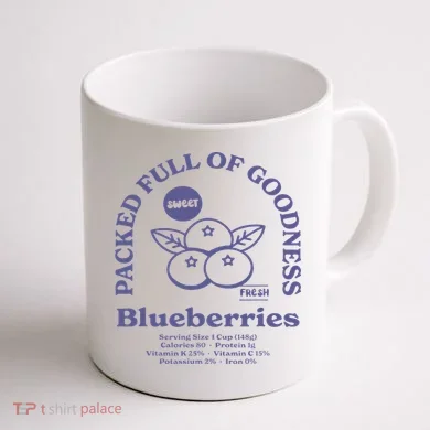 Blueberries Coffee Mug back