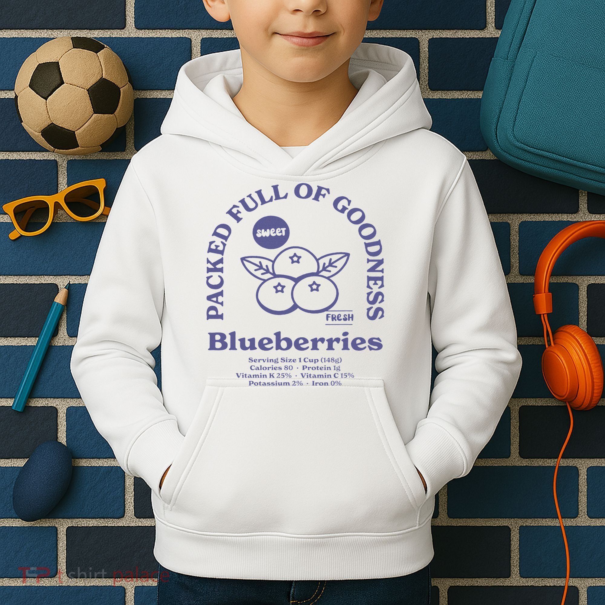 Blueberries Kids Hoodie