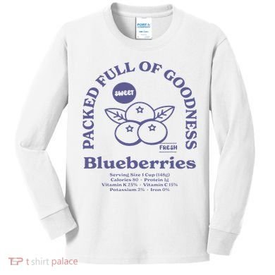 Blueberries Kids Long Sleeve Shirt