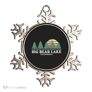 Big Bear Lake Ca Vintage Throwback Retro 70s Design Ornament