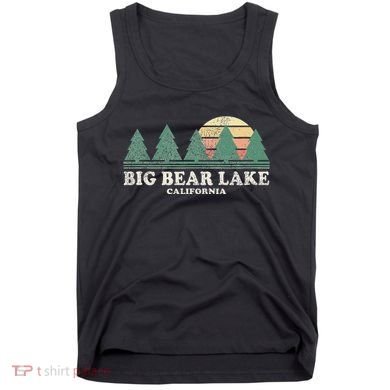 Big Bear Lake Ca Vintage Throwback Retro 70s Design Tank Top
