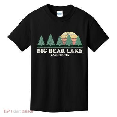 Big Bear Lake Ca Vintage Throwback Retro 70s Design Kids T-Shirt