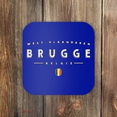 Bruges Belgium Logo Brugge België Coaster