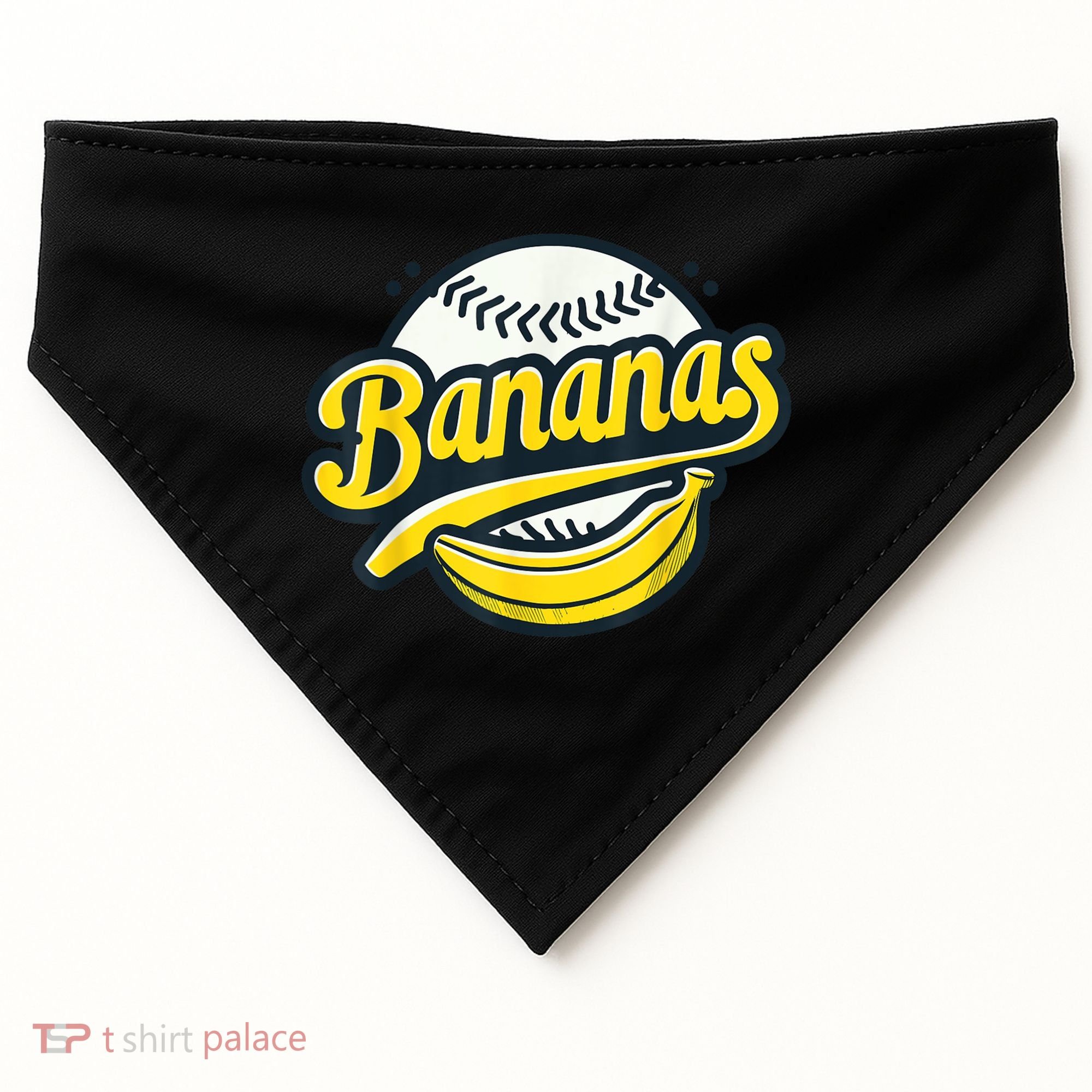 Banana Baseball Lover Cool Game Kawaii USA-Made Doggie Bandana