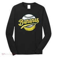 Banana Baseball Lover Cool Game Kawaii Long Sleeve Shirt thumb 0