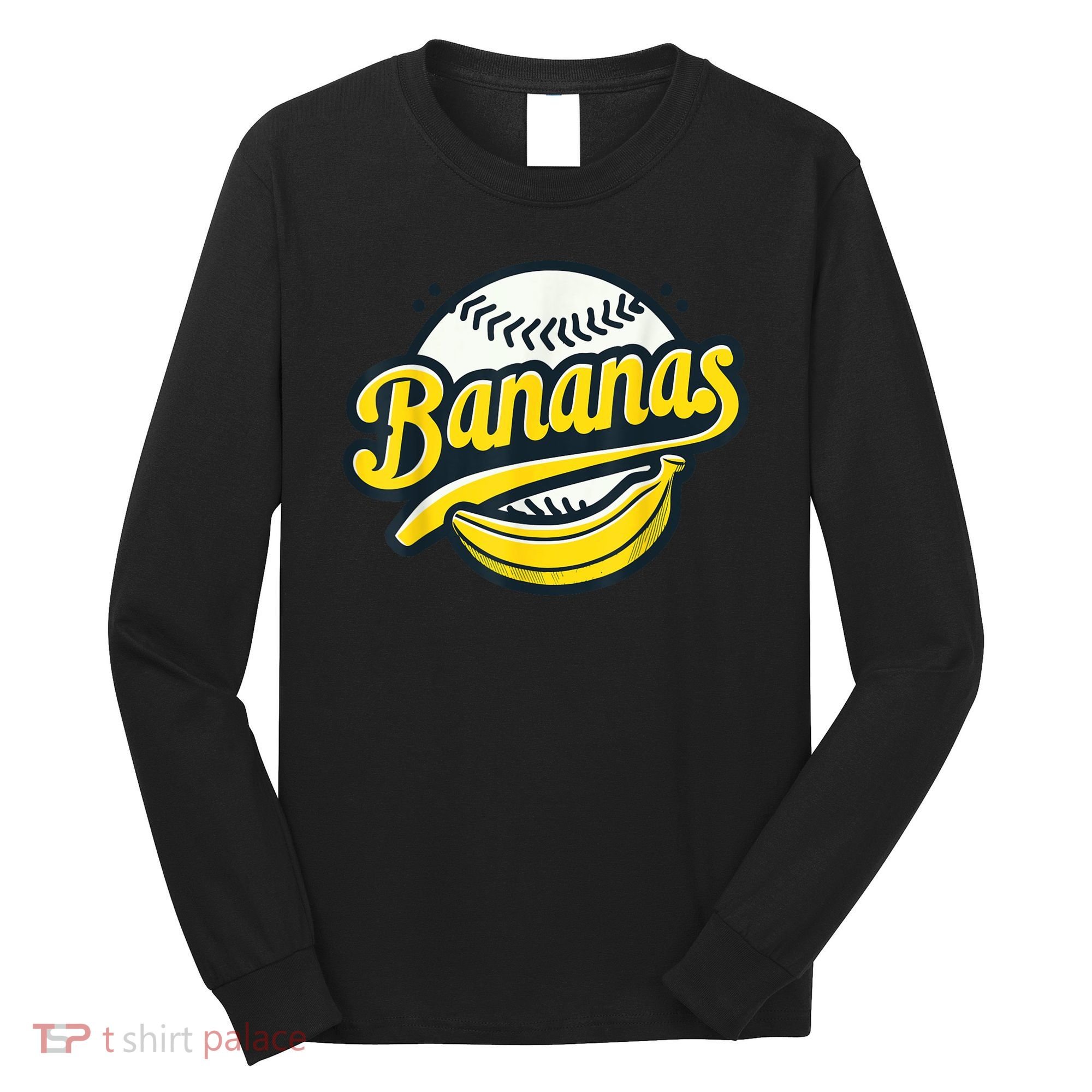 Banana Baseball Lover Cool Game Kawaii Long Sleeve Shirt