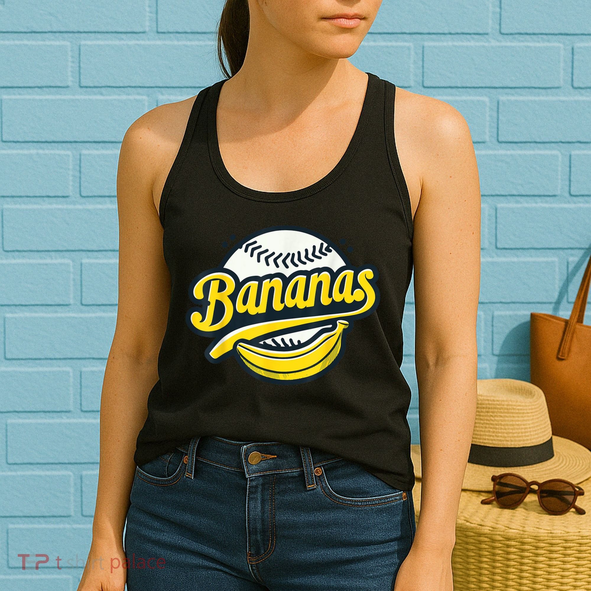 Banana Baseball Lover Cool Game Kawaii Women's Tank Top