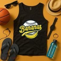 Banana Baseball Lover Cool Game Kawaii Tank Top thumb 4