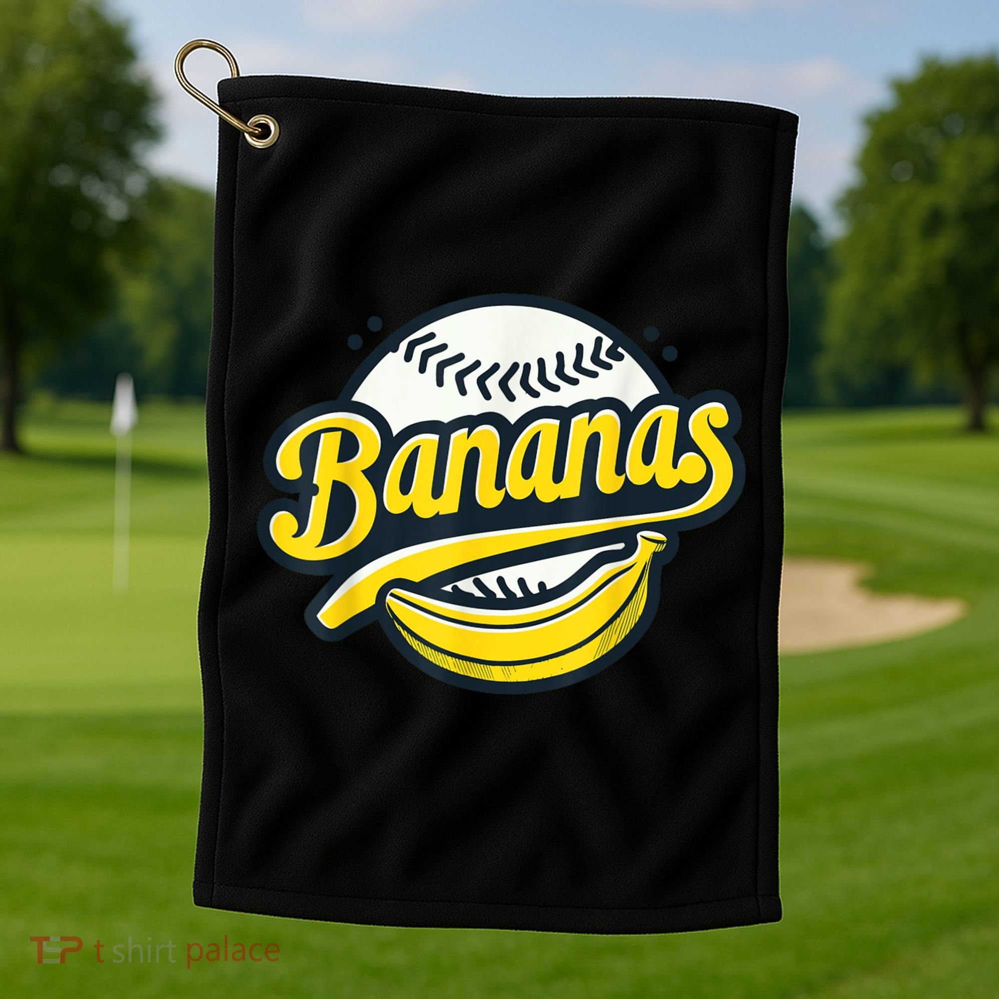 Banana Baseball Lover Cool Game Kawaii Golf Towel