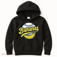 Banana Baseball Lover Cool Game Kawaii Kids Hoodie thumb 0