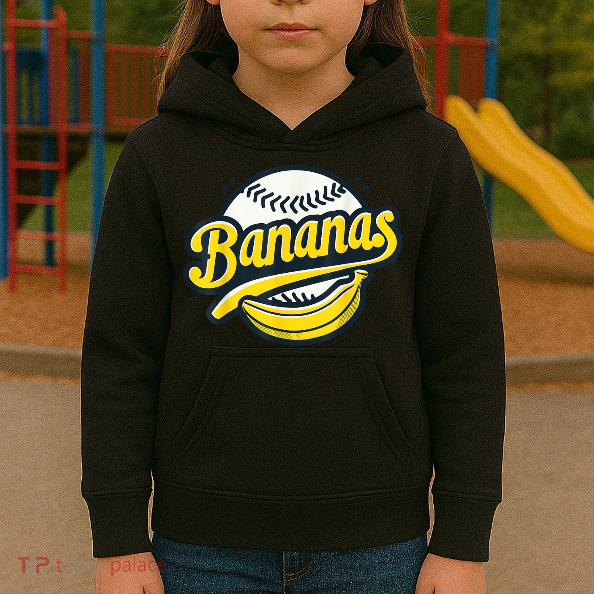 Banana Baseball Lover Cool Game Kawaii Kids Hoodie