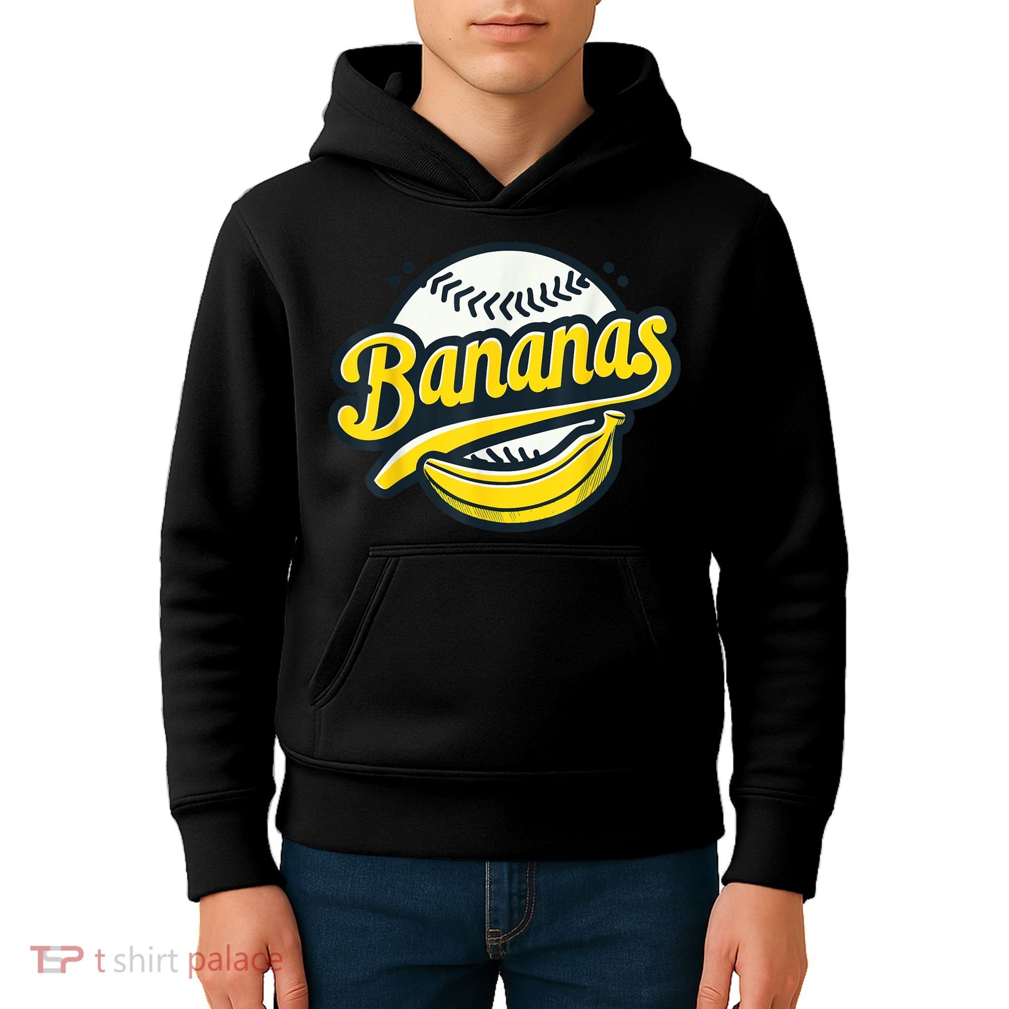 Banana Baseball Lover Cool Game Kawaii Kids Hoodie