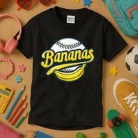 Banana Baseball Lover Cool Game Kawaii Kids T-Shirt thumb 3