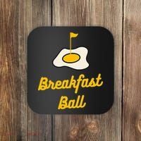 Breakfast Ball Mulligan Golf funny sport lovers Coaster thumb 0
