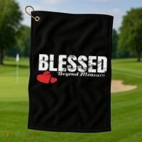 Blessed Beyond Measure Golf Towel thumb 1