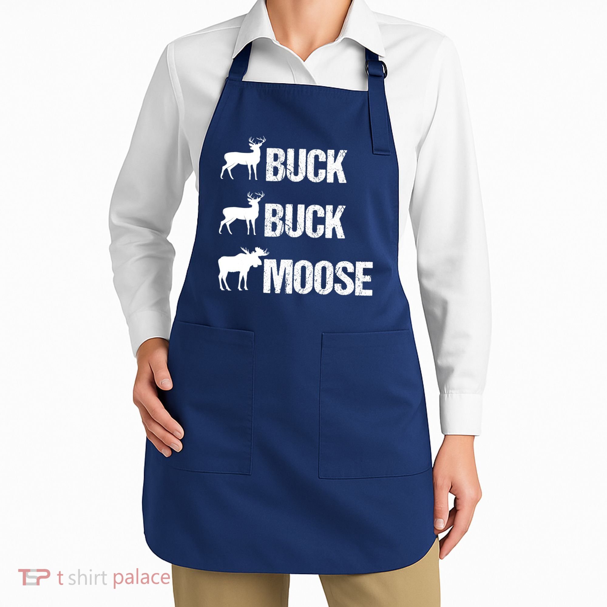 Buck Buck Moose Funny Moose Buck Hunting Apron